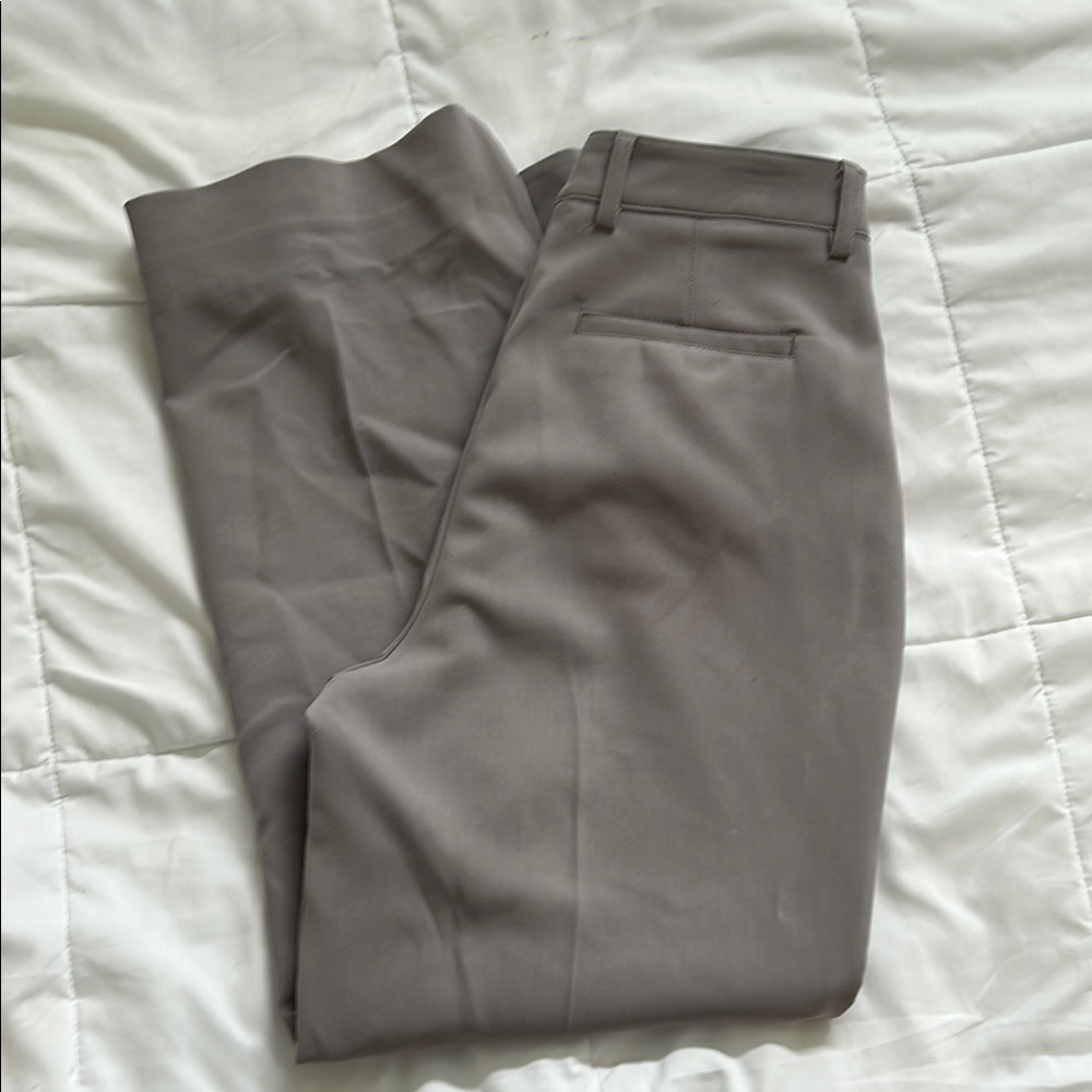Gray/Purple Wide Leg High Rise Trousers - Picture 6 of 6